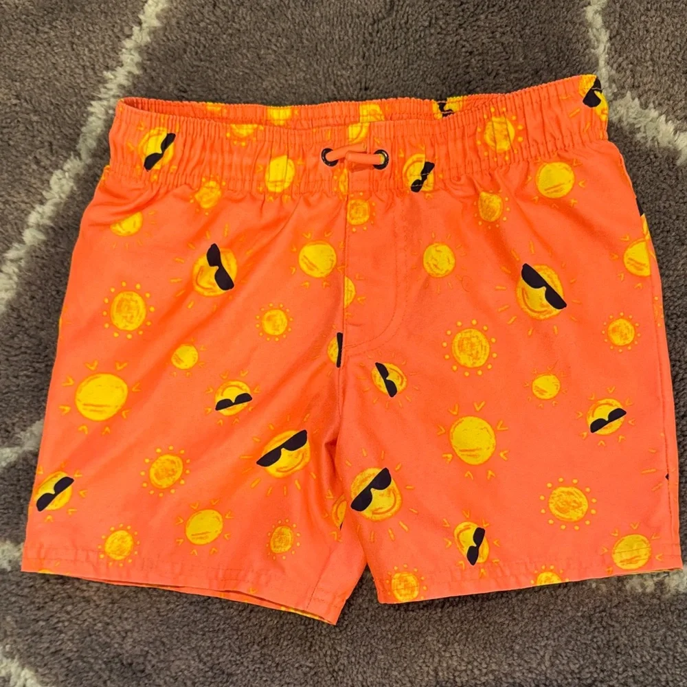 Cat & Jack Swim Trunks Bathing Suit Set Kids size 4t pineapple sunshine